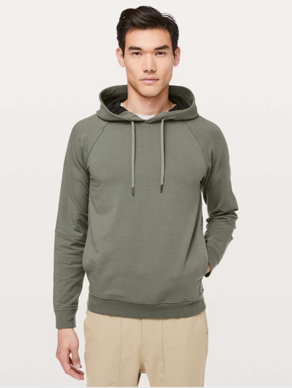 lululemon athletica Mens City Sweat Pullover Hoodie Grey Sage Size XL Athleisure